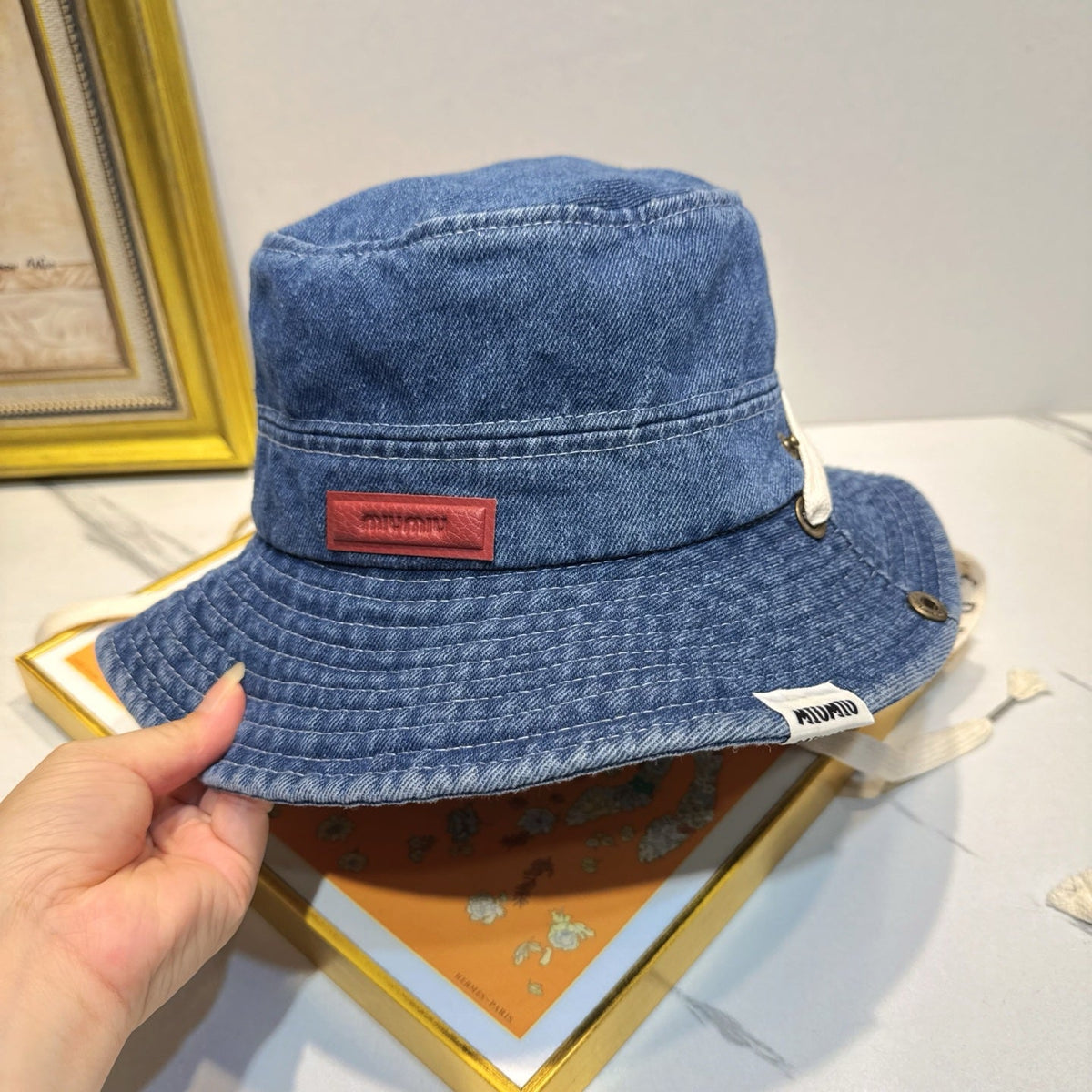 Miu Miu Denim Bucket Hat - image 2