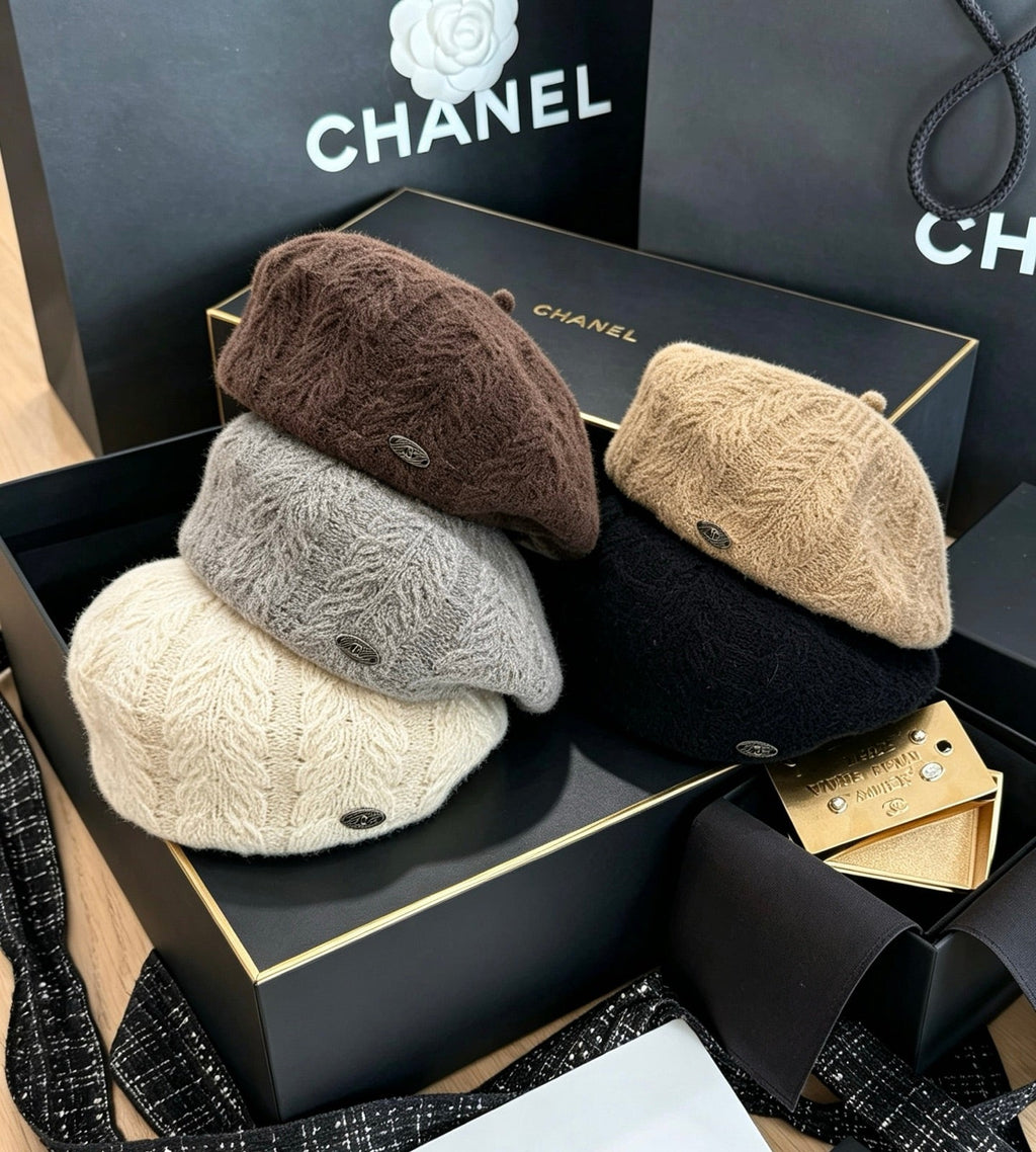 Chanel Cable Knit Beret - image 8