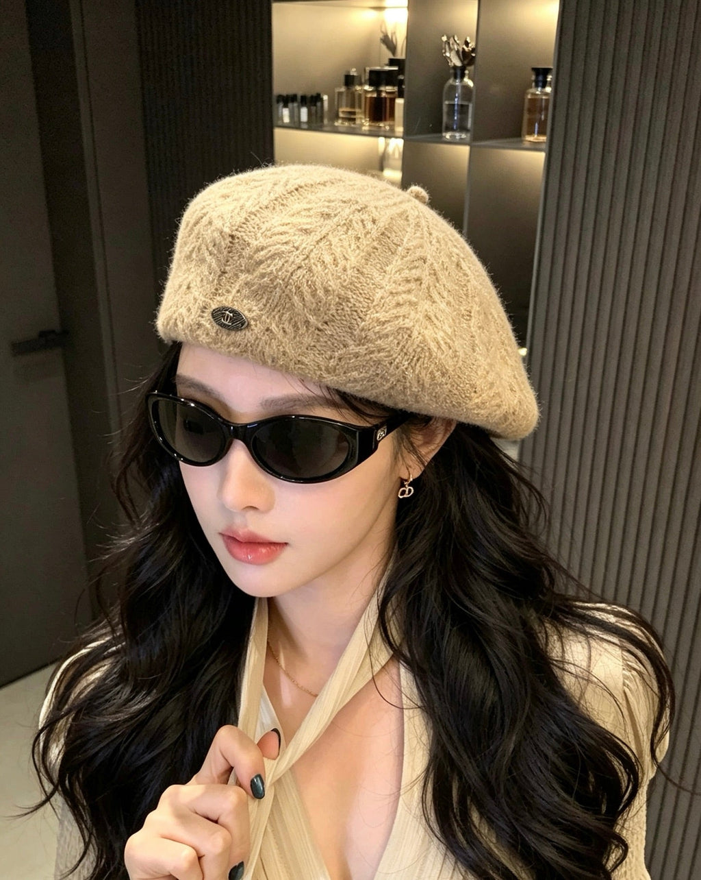 Chanel Cable Knit Beret - image 6