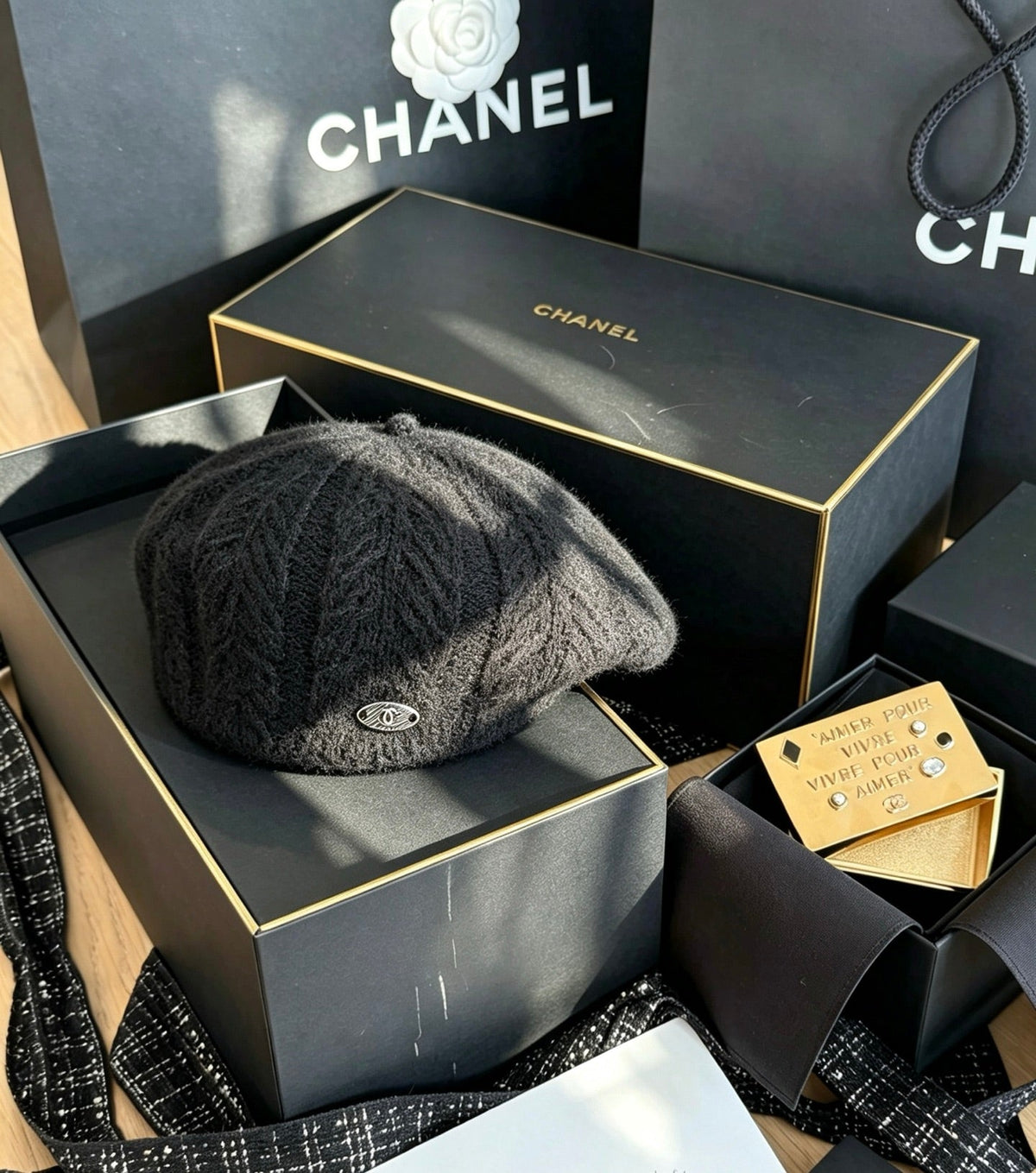 Chanel Cable Knit Beret - image 2