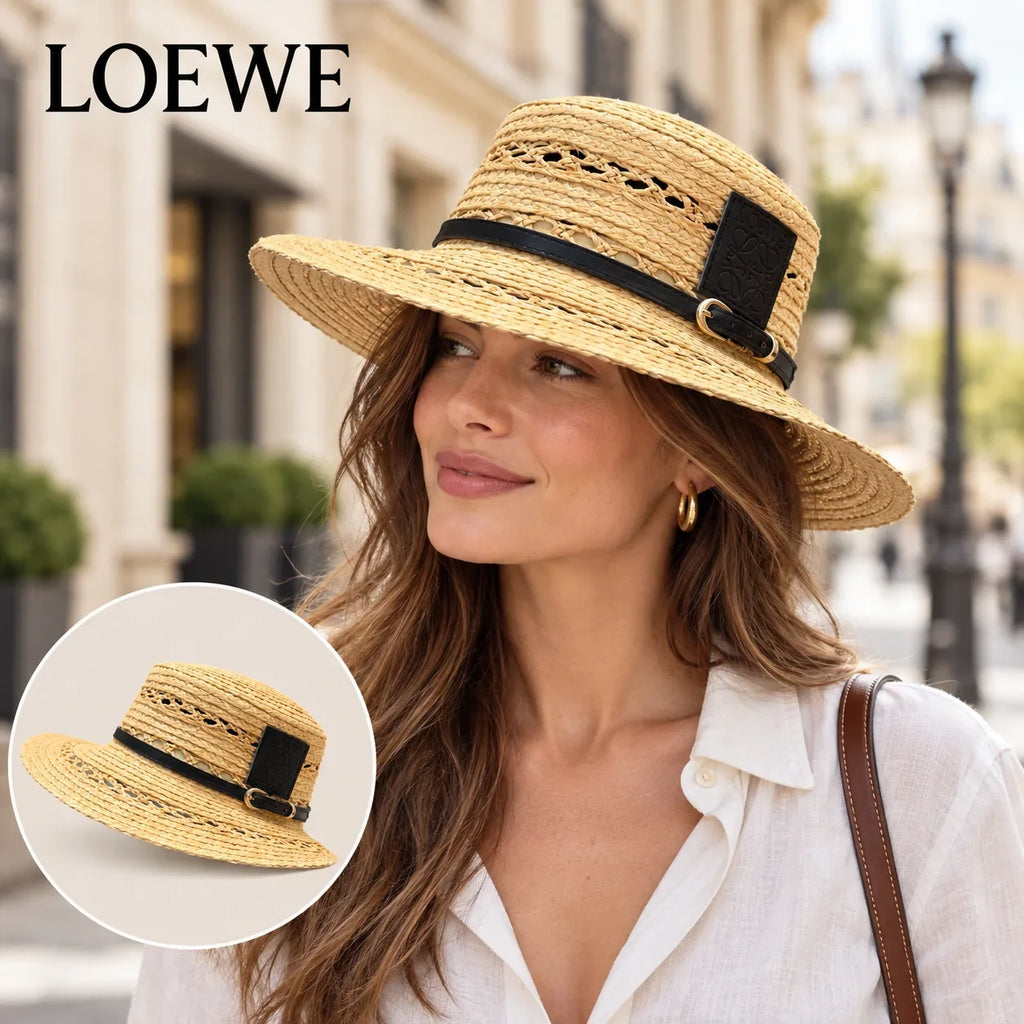 Loewe Open Knit Wide Brim Hat - image 1