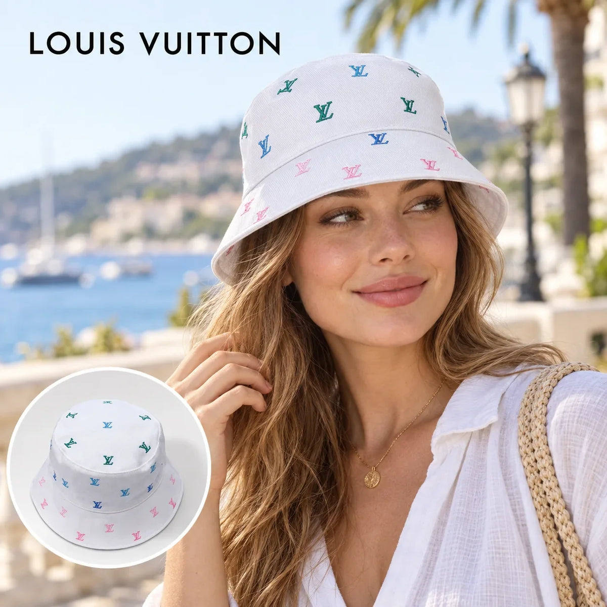 Louis Vuitton Embroidered Reversible Bucket Hat - image 1