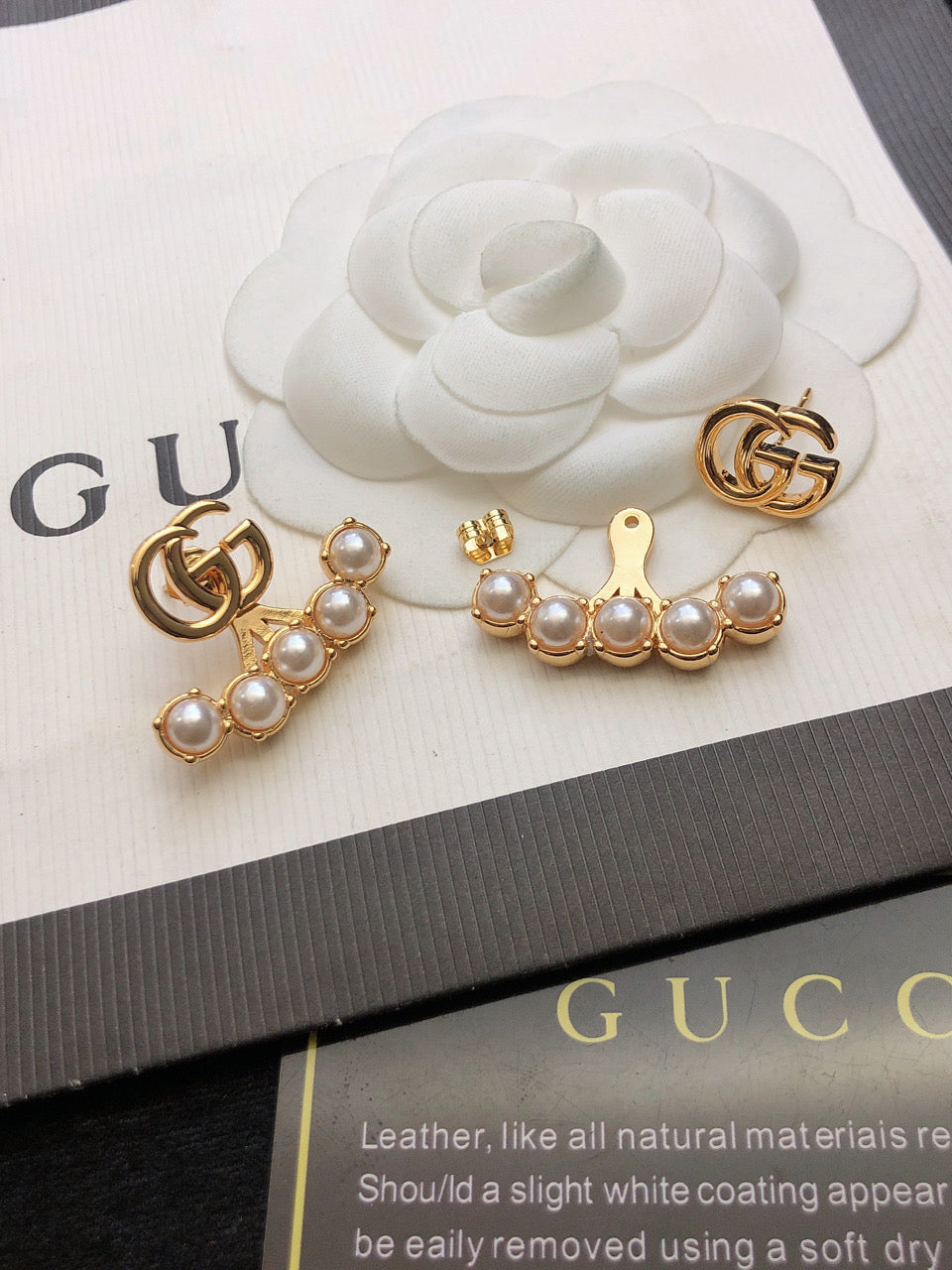 Gucci Gold-Tone GG and Flower Stud Earrings - album image 5