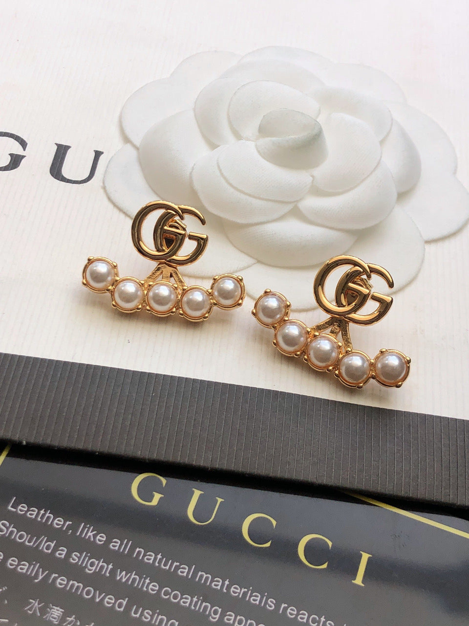 Gucci Gold-Tone GG and Flower Stud Earrings - album image 6