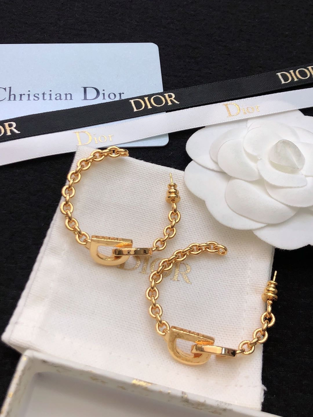 Dior Pearl-Look Beaded Hoop Earrings - product image 9
