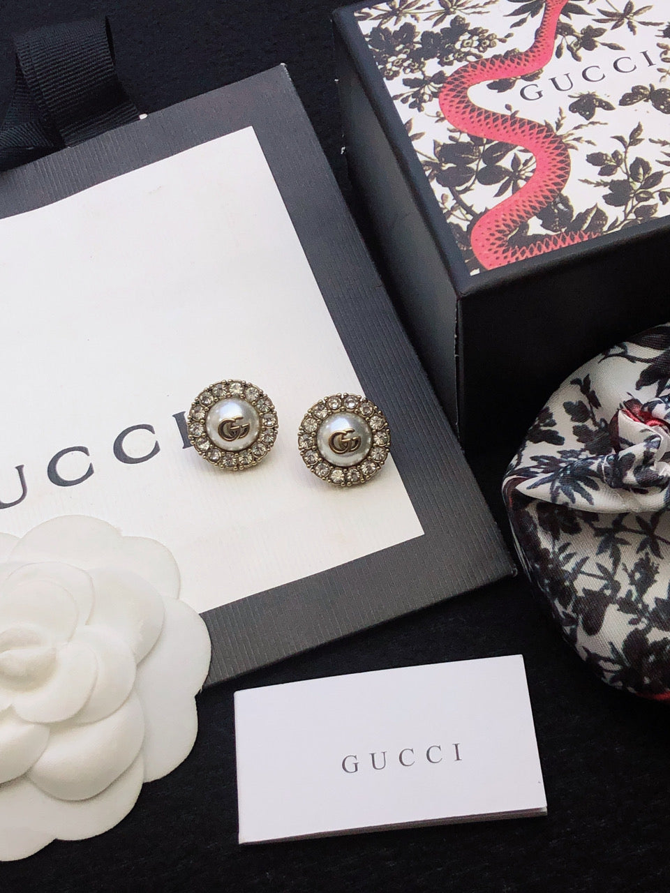 Gucci Gold-Tone Round Medallion Stud Earrings - album image 1