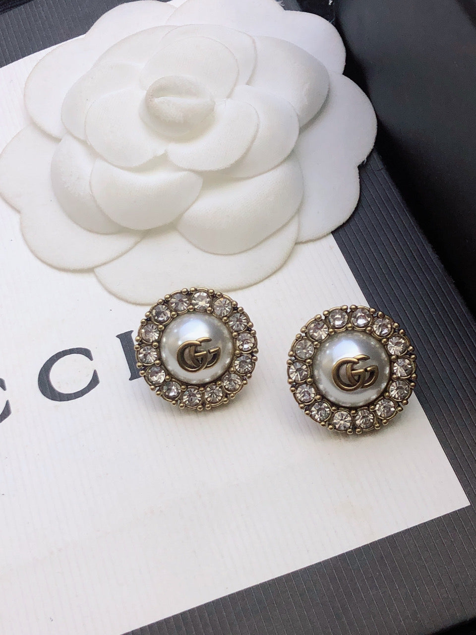 Gucci Gold-Tone Round Medallion Stud Earrings - album image 2