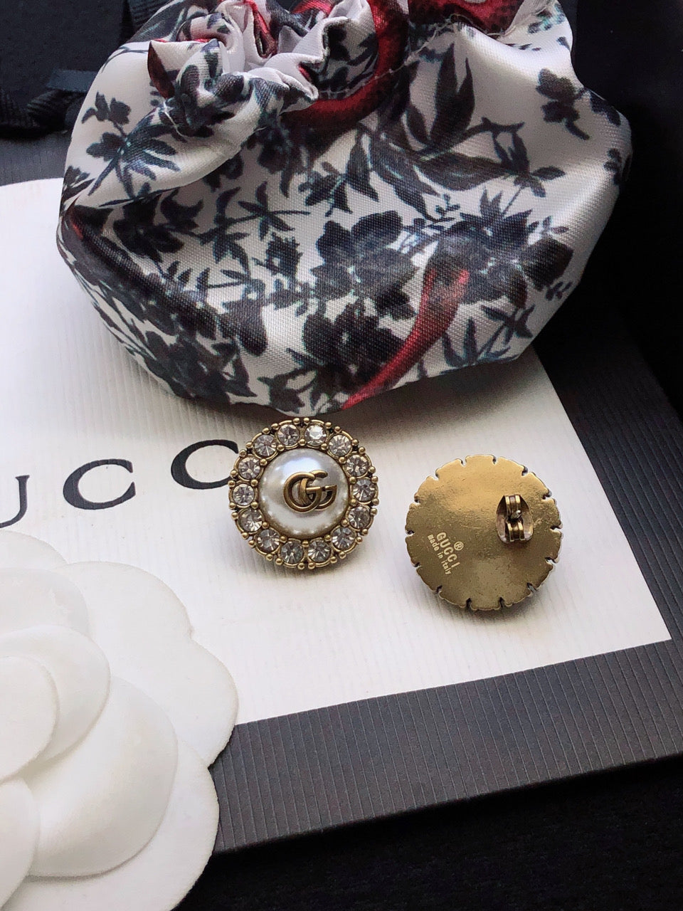 Gucci Gold-Tone Round Medallion Stud Earrings - album image 4