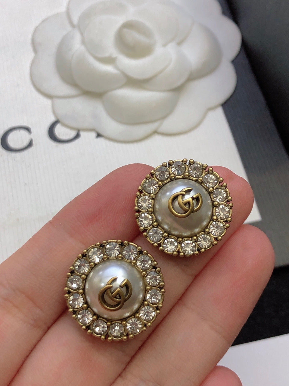 Gucci Gold-Tone Round Medallion Stud Earrings - album image 6