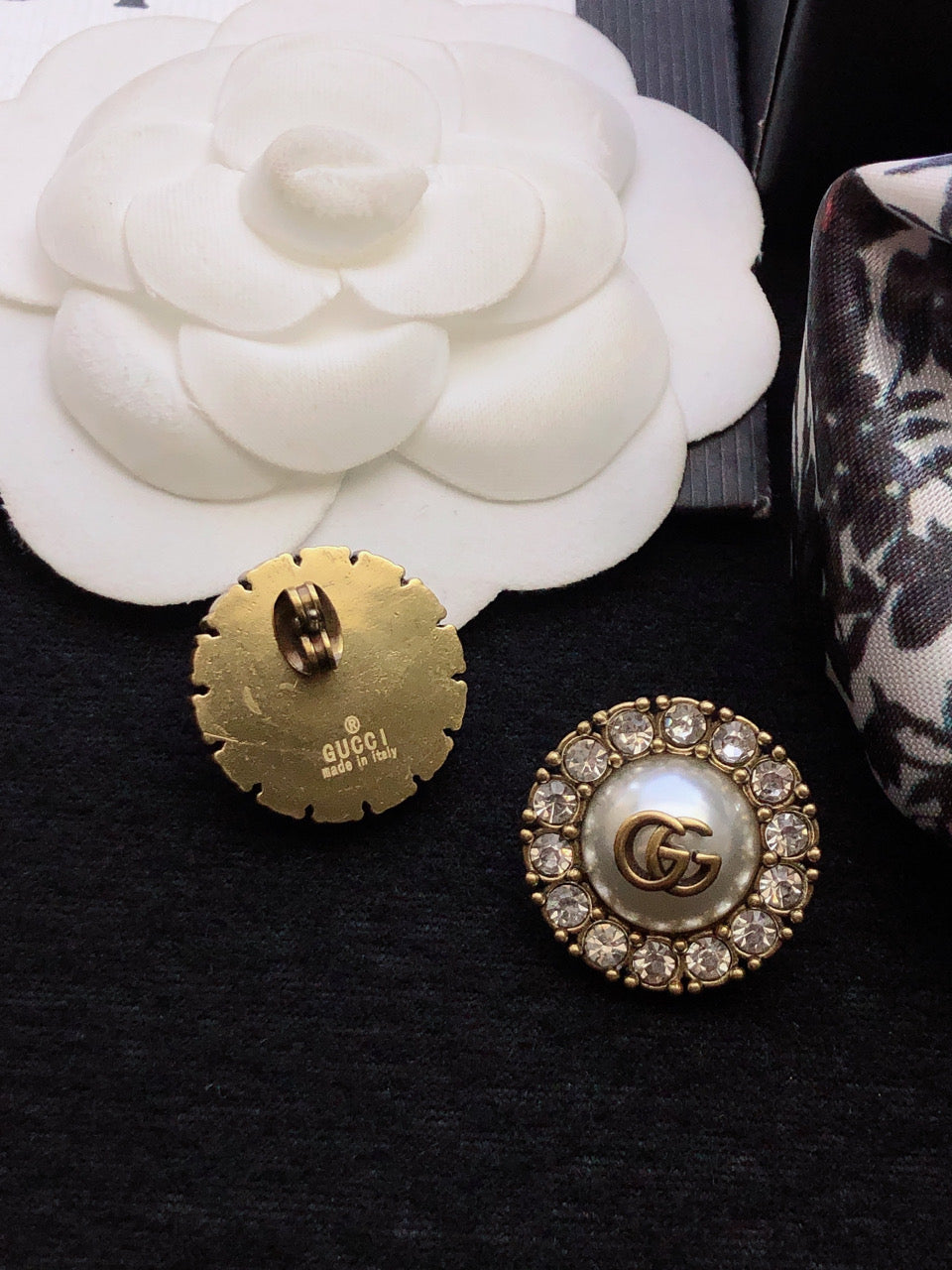 Gucci Gold-Tone Round Medallion Stud Earrings - album image 9