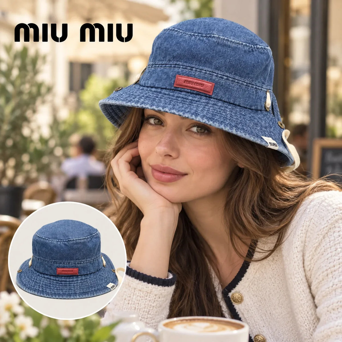 Miu Miu Denim Bucket Hat - image 1