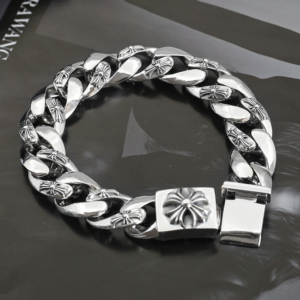 Chrome Hearts Heavy Curb Cross Clasp Bracelet - album image 1
