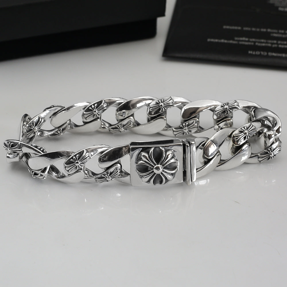 Chrome Hearts Heavy Curb Cross Clasp Bracelet - album image 5