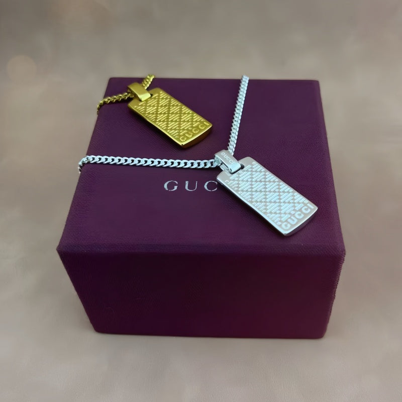 Gucci Diamond-Shape Crystal Accent Necklace - album image 2
