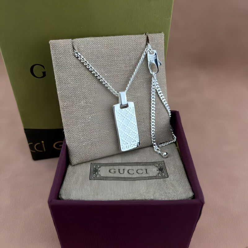 Gucci Diamond-Shape Crystal Accent Necklace - album image 3
