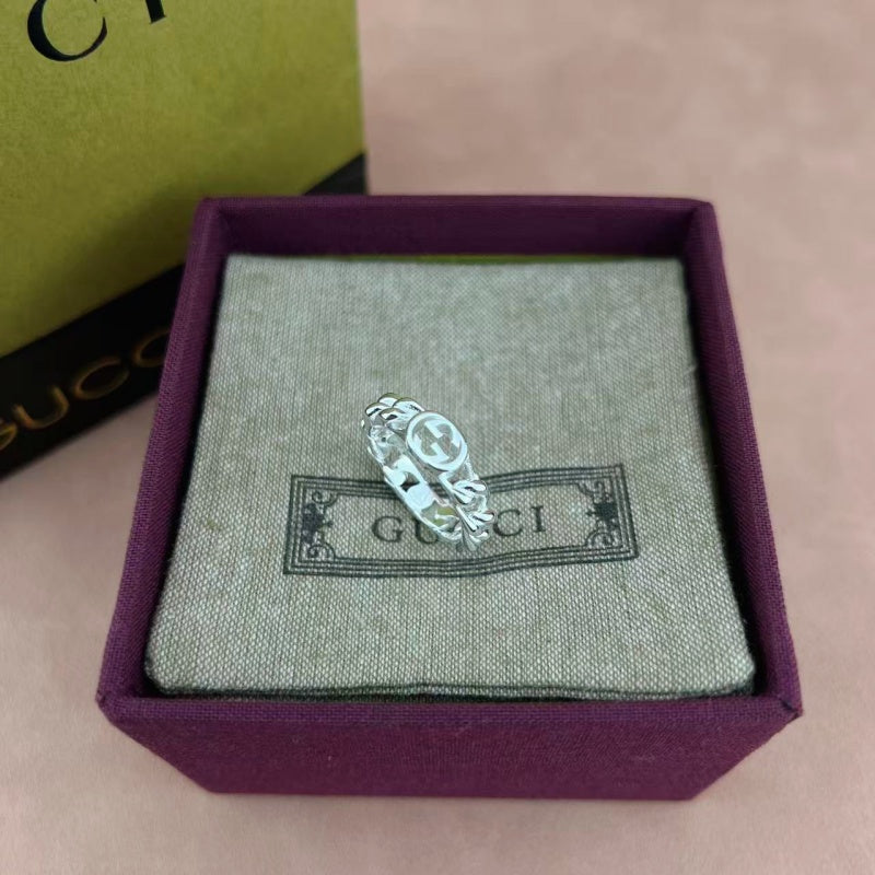 Gucci Silver-Tone Openwork Band Ring - album image 5