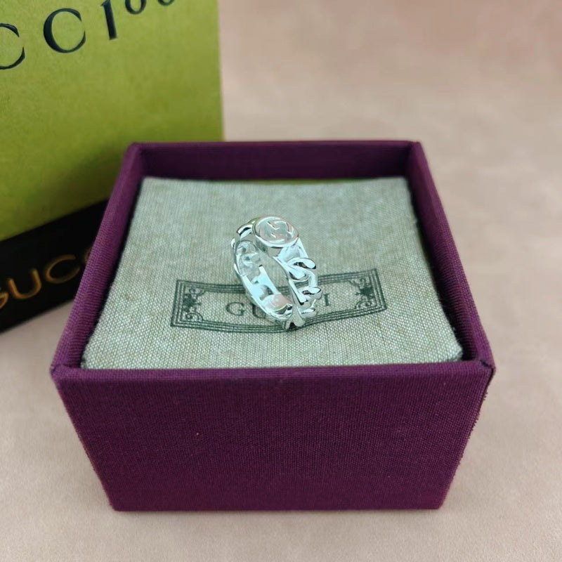 Gucci Silver-Tone Openwork Band Ring - album image 4