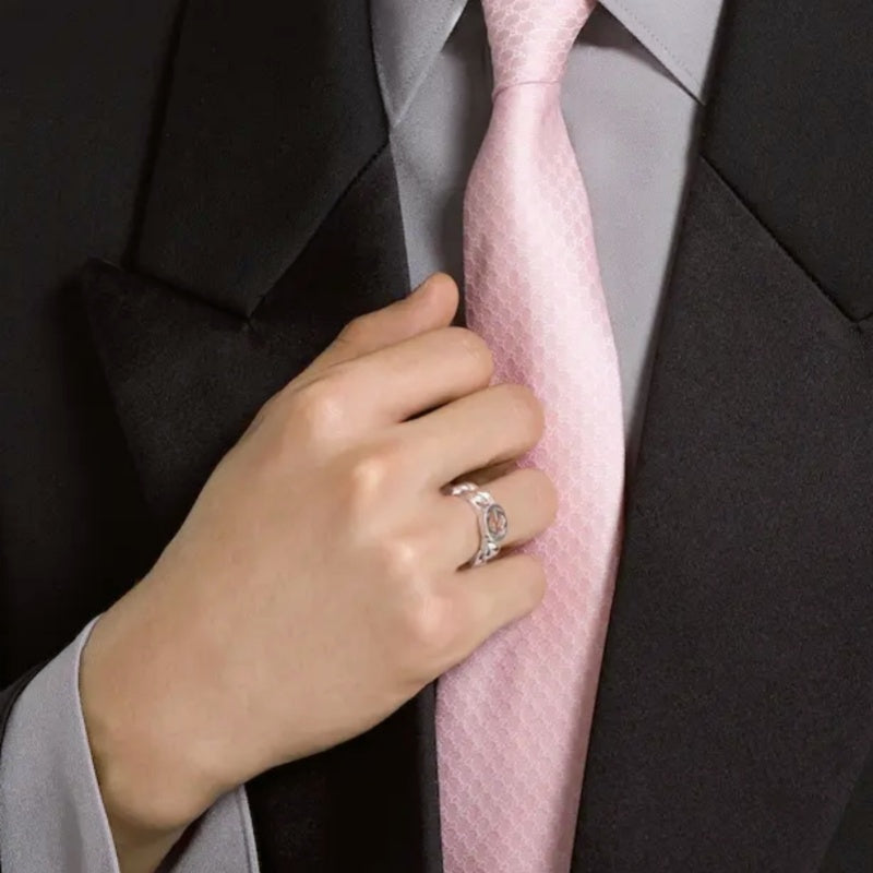 Gucci Silver-Tone Openwork Band Ring - album image 8