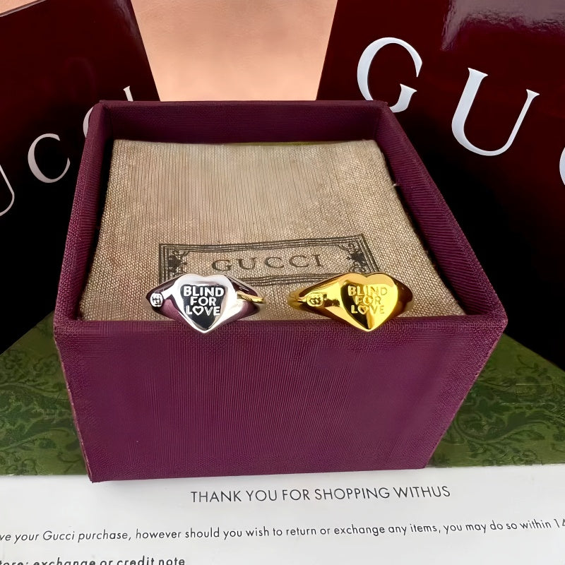 Gucci Silver-Tone Heart Signet Ring - album image 2