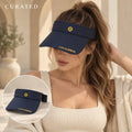 Independent Visor worn by a Western model with product detail inset