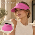 Independent Visor worn by a Western model with product detail inset